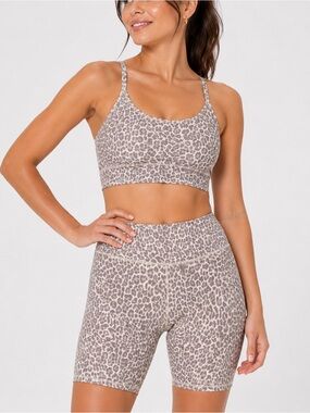 Johnny Was Calme Leopard Sports Bra